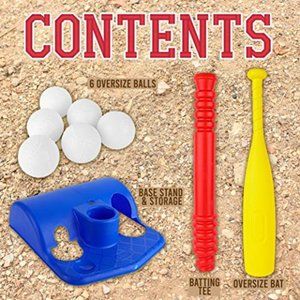 Toyvelt T-Ball Set for Toddlers, Kids, Baseball Tee Game Includes 6 Balls, Adjus